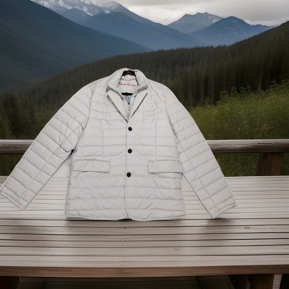 Robert Graham Coat‎ Mens M NEW Devonshire Grey Quilted Dress Single Breasted